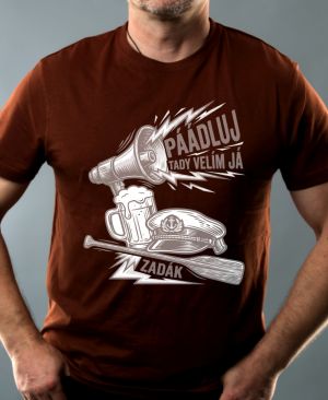 Zadák velí,  bílý potisk