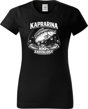 Závislost na kaprech, bílý potisk