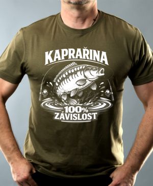 Závislost na kaprech, bílý potisk