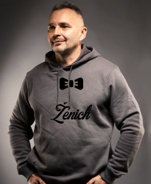 Ženich, motýlek. Černý tisk