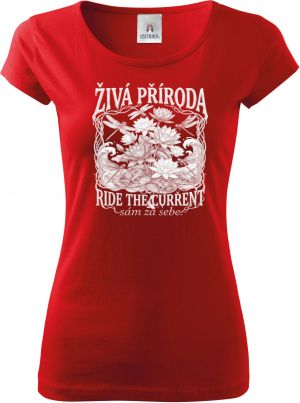 Živá příroda - Ride the current, bílý potisk