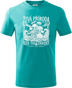 Živá příroda - Ride the current, bílý potisk