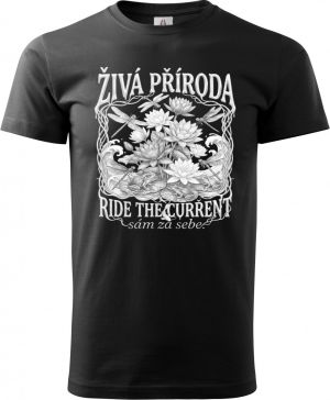Živá příroda - Ride the current, bílý potisk