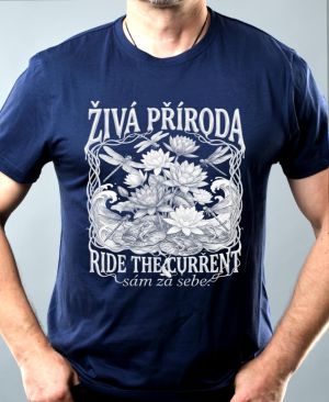 Živá příroda - Ride the current, bílý potisk