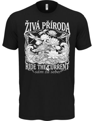 Živá příroda - Ride the current, bílý potisk