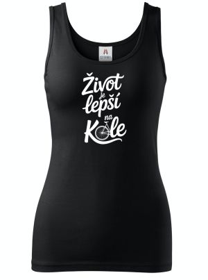 Život je lepší na kole, bílý potisk
