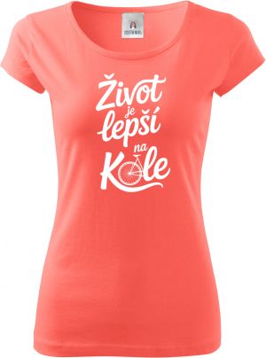 Život je lepší na kole, bílý potisk