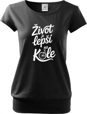 Život je lepší na kole, bílý potisk