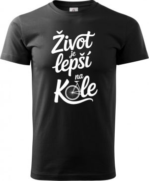 Život je lepší na kole, bílý potisk