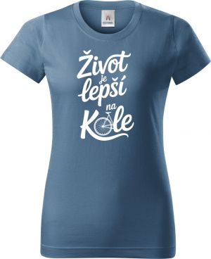 Život je lepší na kole, bílý potisk