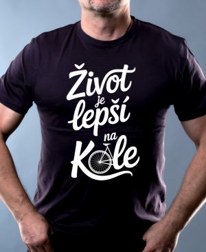 Život je lepší na kole, bílý potisk