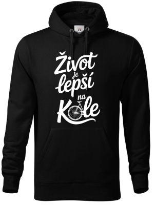 Život je lepší na kole, bílý potisk