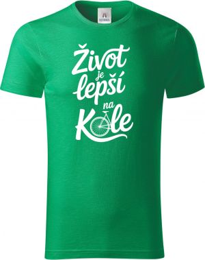 Život je lepší na kole, bílý potisk