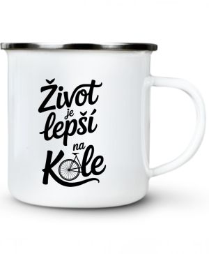 Život je lepší na kole, bílý potisk