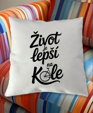 Život je lepší na kole, bílý potisk