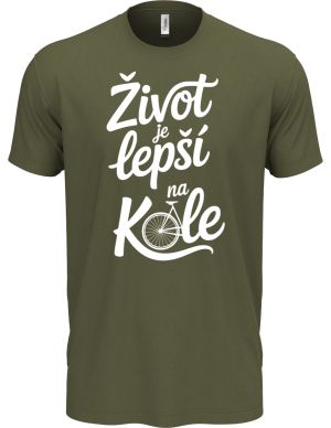 Život je lepší na kole, bílý potisk