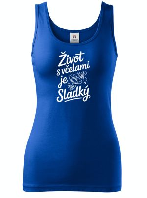 Život s včelami je sladký, bílý potisk