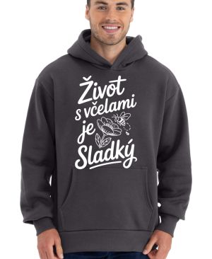 Život s včelami je sladký, bílý potisk