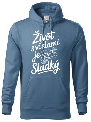 Život s včelami je sladký, bílý potisk