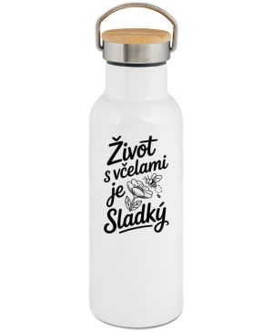 Život s včelami je sladký, černý potisk