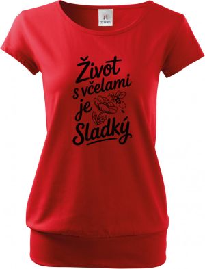 Život s včelami je sladký, černý potisk