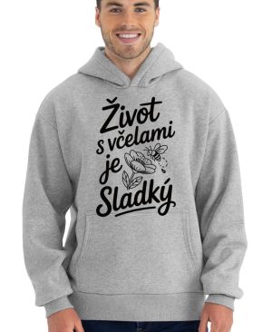 Život s včelami je sladký, černý potisk