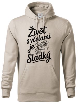 Život s včelami je sladký, černý potisk