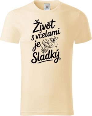 Život s včelami je sladký, černý potisk