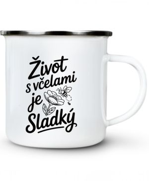 Život s včelami je sladký, černý potisk
