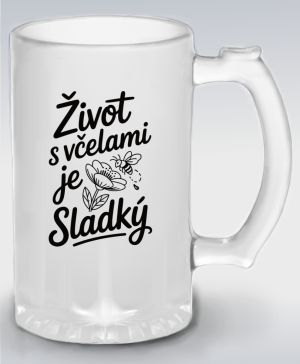 Život s včelami je sladký, černý potisk