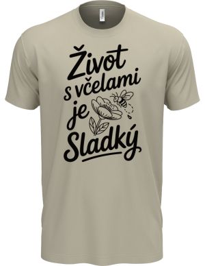 Život s včelami je sladký, černý potisk