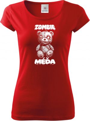 Zombie méďa, bílý potisk