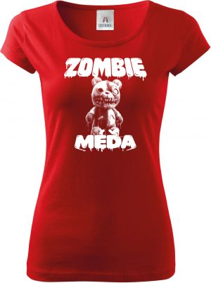 Zombie méďa, V2, bílý potisk