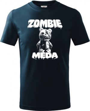 Zombie méďa, V2, bílý potisk