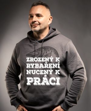 Zrozený k rybaření, nucený k práci. Bílý tisk