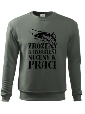 Zrozený k rybaření, nucený k práci. Černý tisk