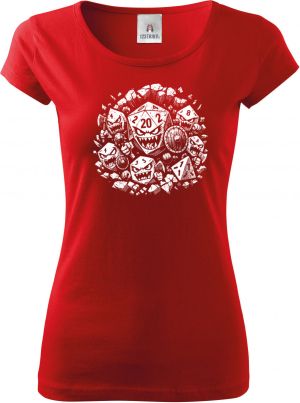 Zuřivé RPG kostky, bílý tisk