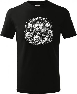 Zuřivé RPG kostky, bílý tisk