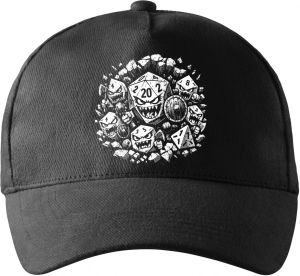 Zuřivé RPG kostky, bílý tisk