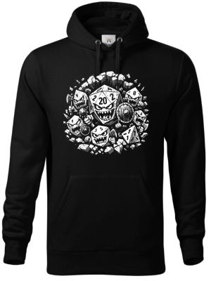 Zuřivé RPG kostky, bílý tisk