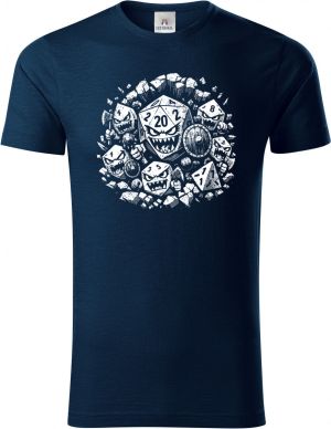 Zuřivé RPG kostky, bílý tisk