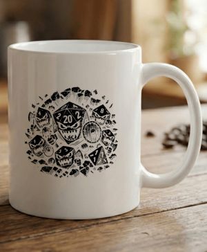 Zuřivé RPG kostky, černý tisk